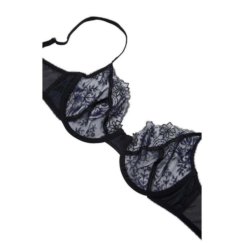 WACOAL Scene Stealer Lace Underwire Bra Black 32DD #855312 NEW - Picture 8 of 13